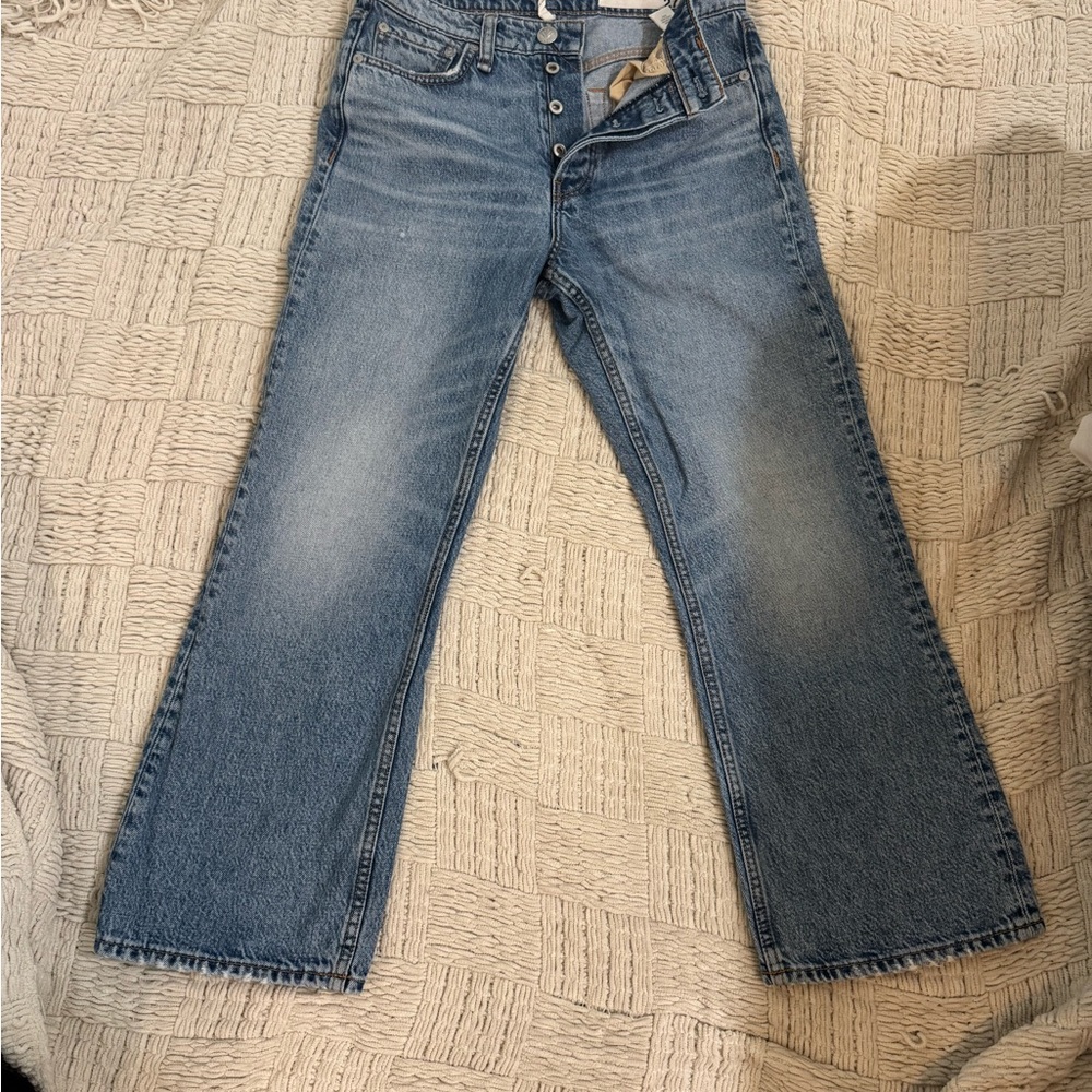 rag & bone Classic Blue Cropped Jeans